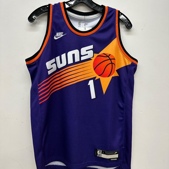 -New W/ Tags! Youth’s Nike Devin Booker Purple Phoenix Suns Jersey Size Large - Picture 3 of 7